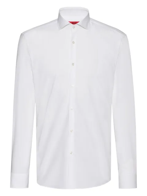 HUGO spread-collar cotton shirt