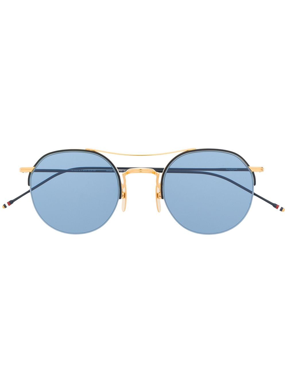 Thom Browne Circle Sunglasses In Blue