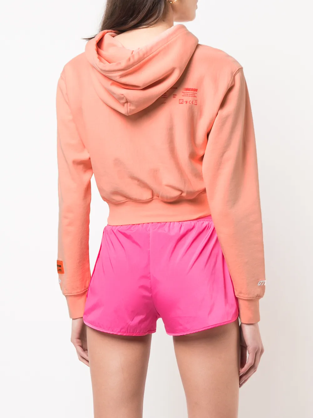 Heron Preston Hoodie met print Roze