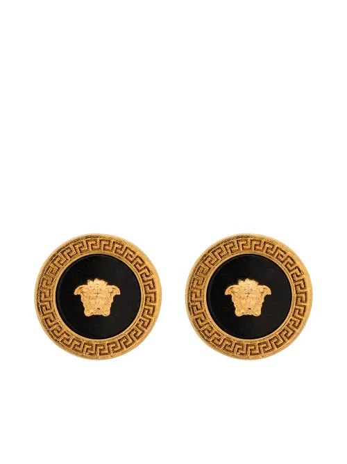 Puces d'oreilles Medusa à fini émaillé - Versace - Modalova
