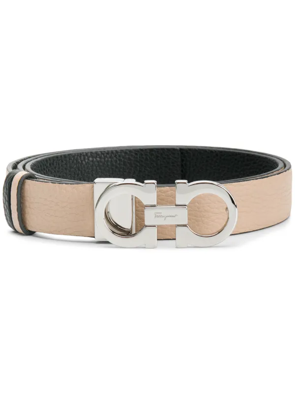 Ferragamo double shop gancini reversible belt