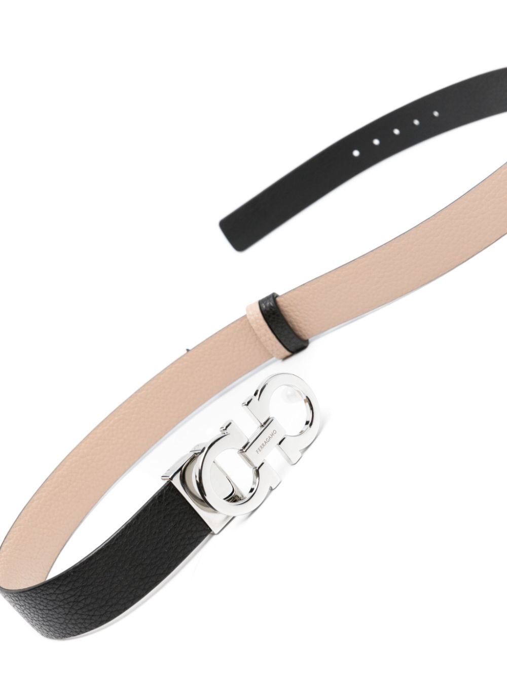 Ferragamo double Gancini belt - Neutrals