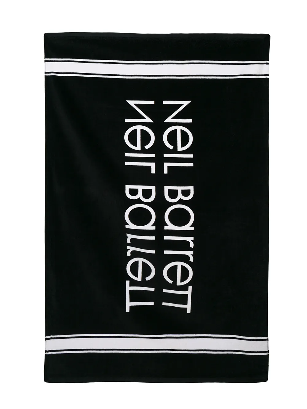 Neil Barrett Kids Telo da mare con logo - Nero