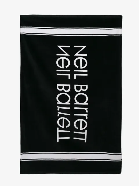 Neil Barrett Kids lettering logo beach towel