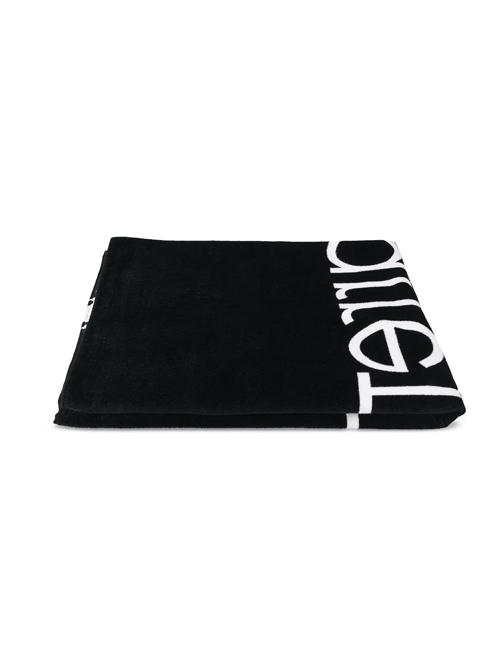  Neil Barrett Kids Lettering Logo Beach Towel - Black 