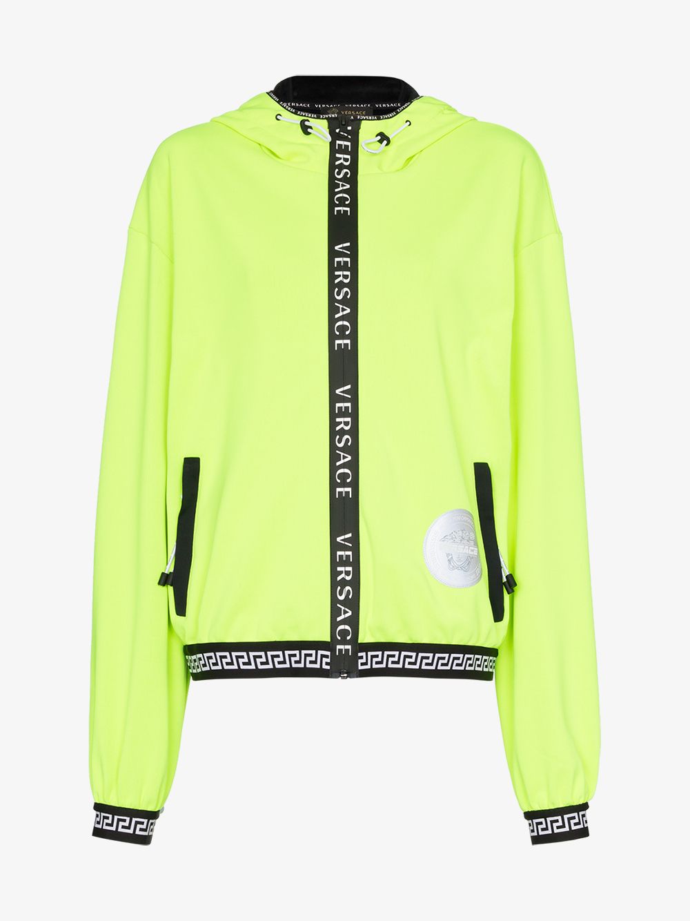 VERSACE VERSACE FLUORESCENT OVERSIZED LOGO SPORTS JACKET,AGD10001AN0026613595002