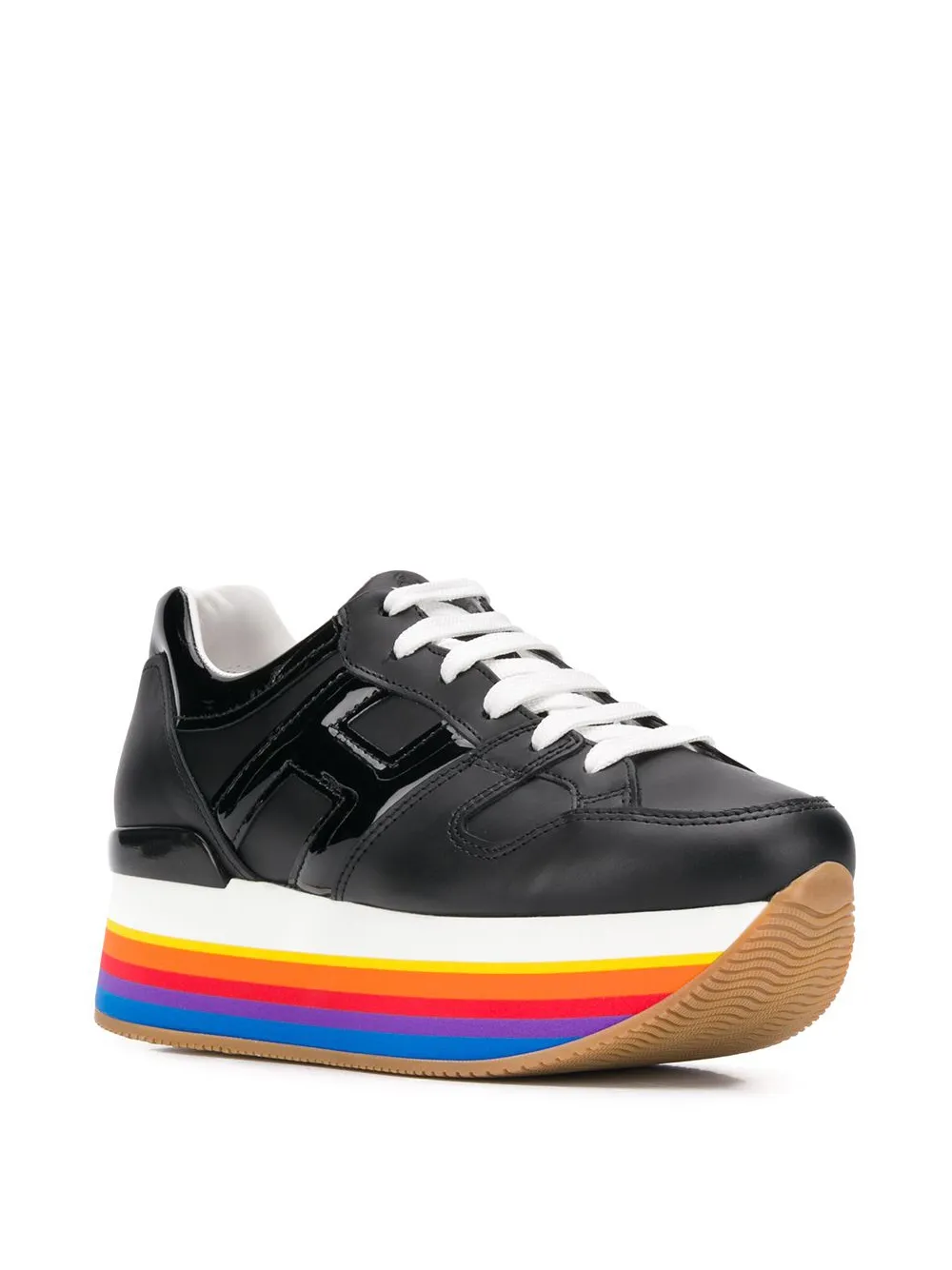 Hogan Sneakers met regenboog zool Zwart