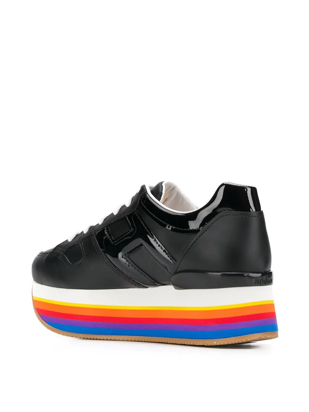 Hogan Sneakers met regenboog zool Zwart