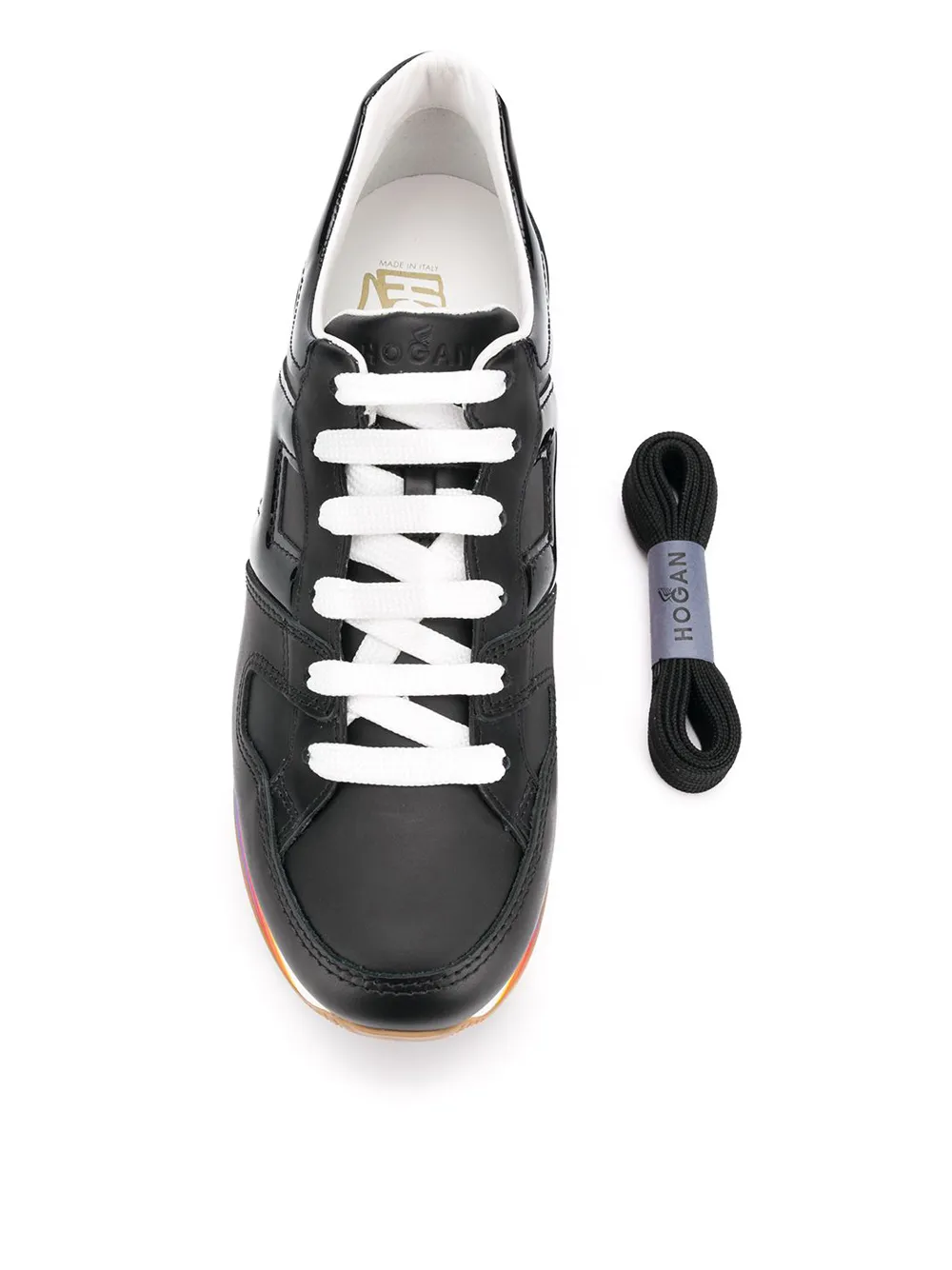 Hogan Sneakers met regenboog zool Zwart