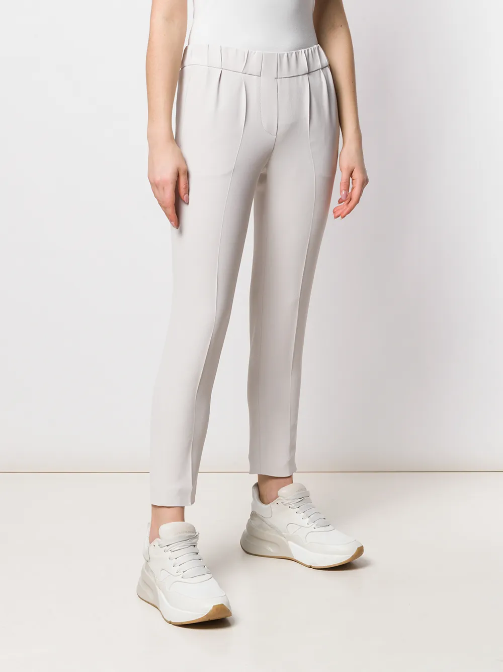 Brunello Cucinelli elastische broek met toelopende pijpen - Beige