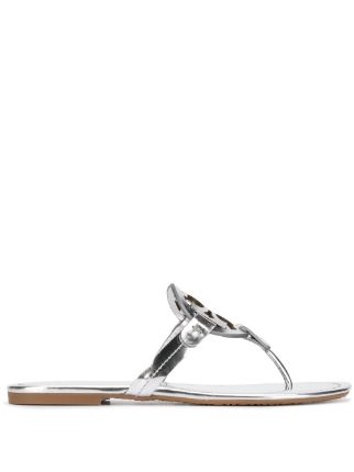 tory burch silver miller sandals