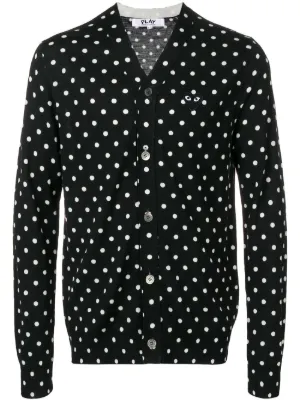 【をちさ】PLAY COMME des GARÇONS カーディガン S Comme Des Garçons Play ポルカドット カーディガン | レッド