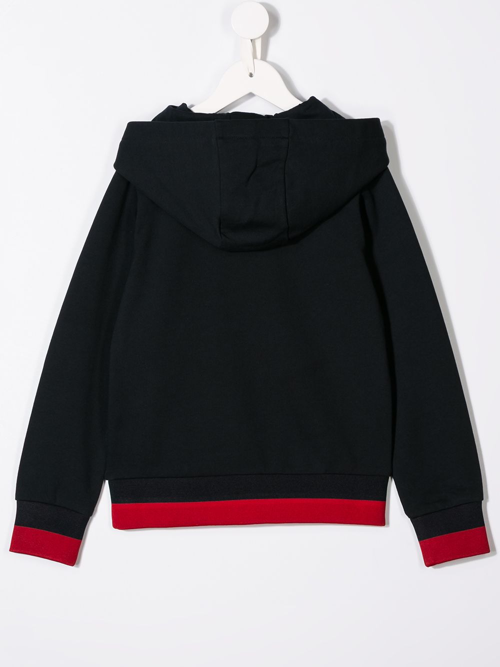 Moncler Enfant hoodie met logo streep afwerking - Blauw