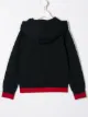 الصورة 2 من Moncler Kids كنزة بغطاء رأس وأطراف بشريط بشعار