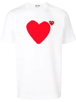 Comme Des Garçons Play logo-print studded-embellishment T-shirt