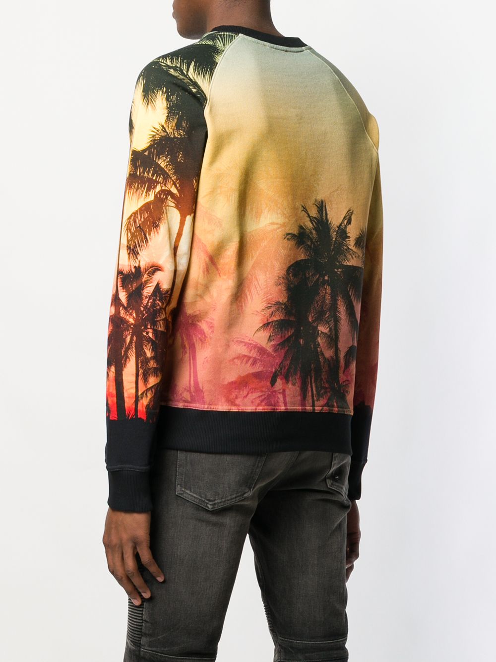 фото Balmain свитер с пальмовым принтом