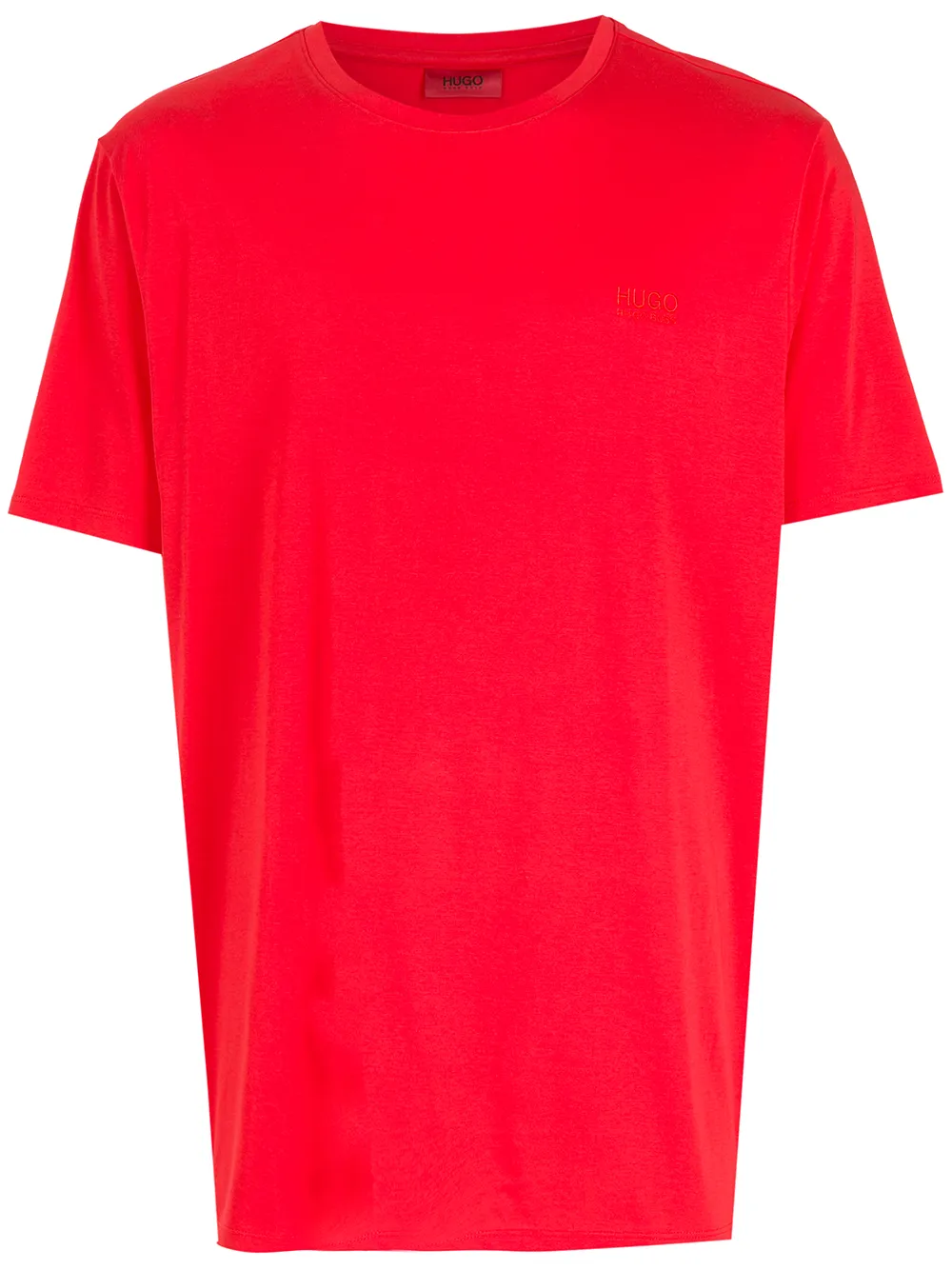 HUGO Camiseta com logo bordado | Vermelho | Image 1