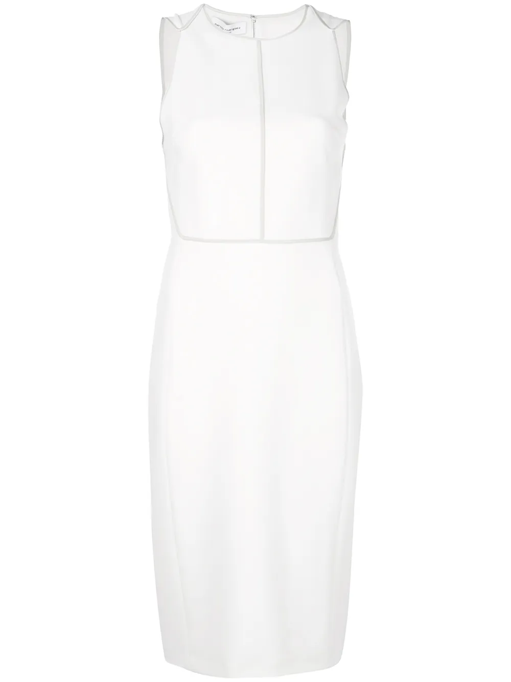 Narciso Rodriguez Tops NARCISO RODRIGUEZ SCUBA CRESS WITH CONTRASTING SEAM - WHITE