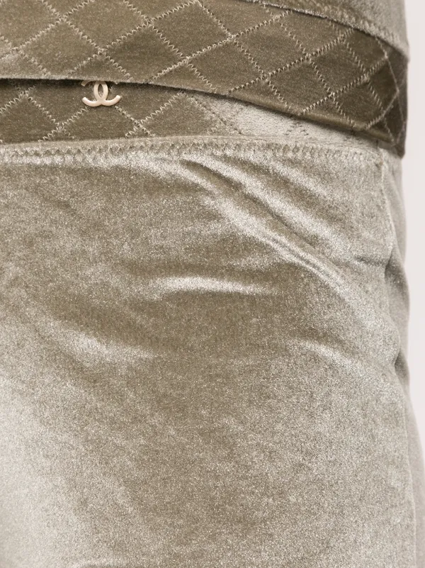 chanel velour tracksuit