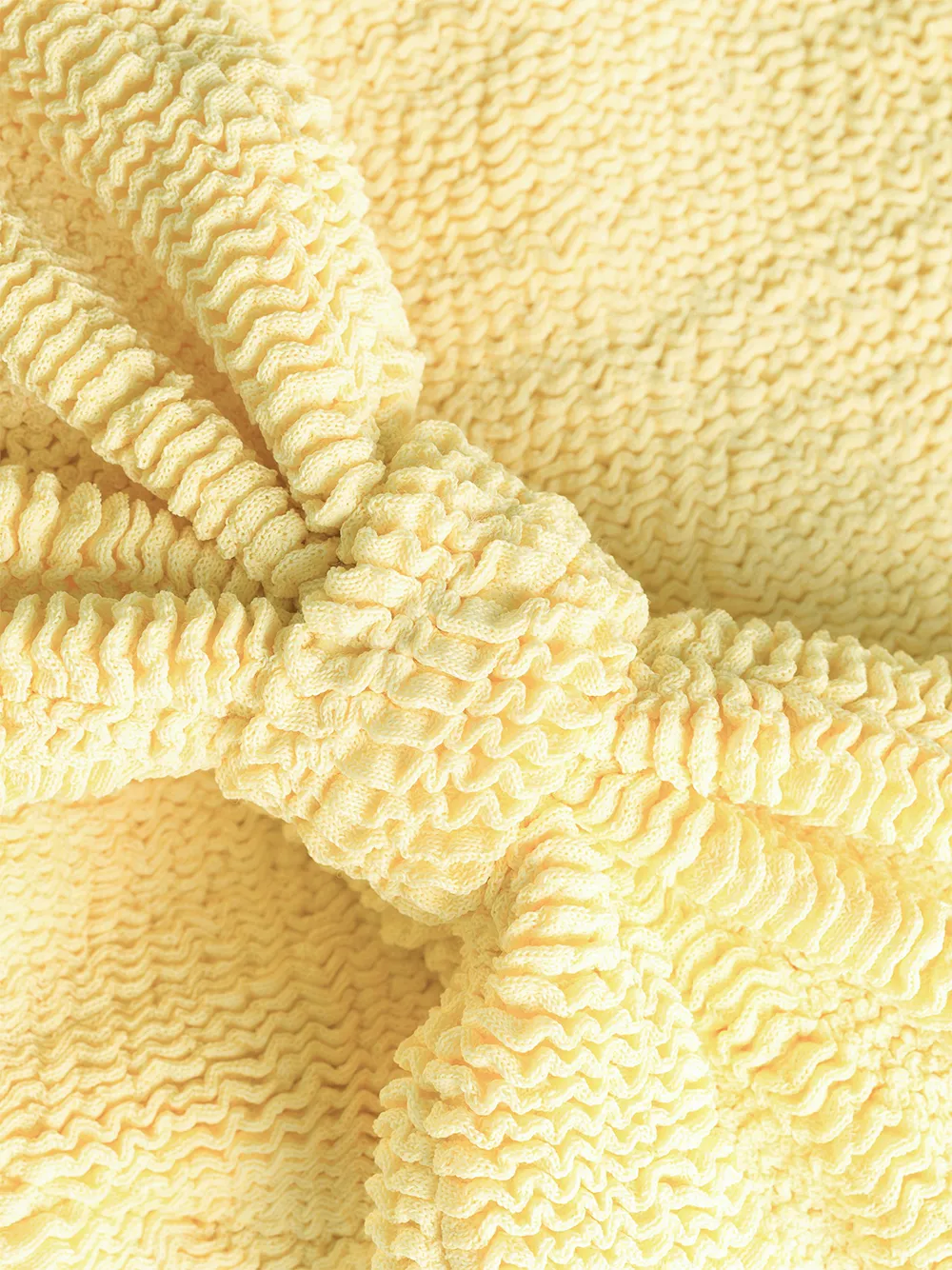 Hunza G Jean Seersucker bikini Geel