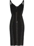 Dolce & Gabbana Cady sleeveless lace-up bodycon dress - Black