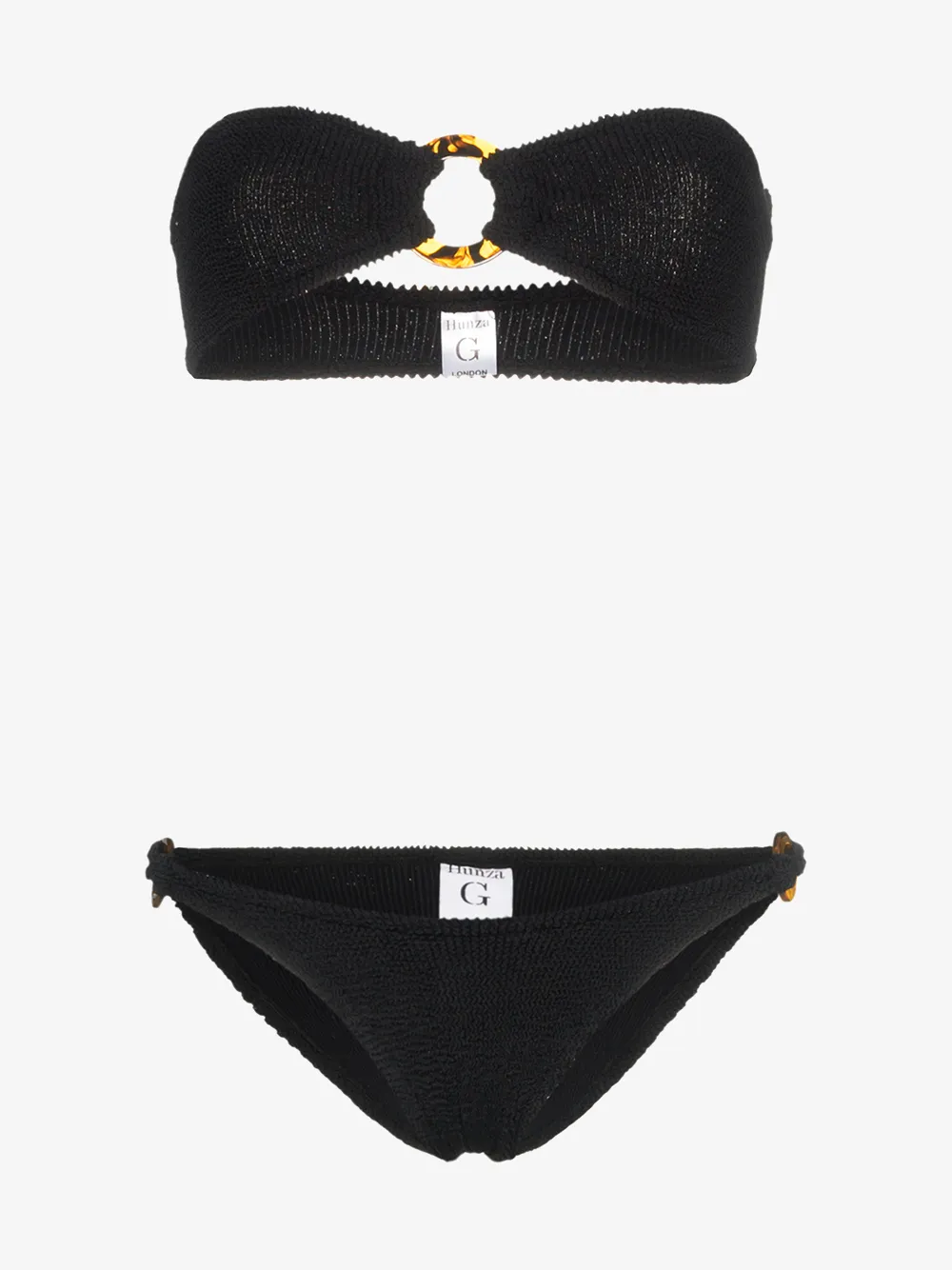 Hunza G HUNZA G GLORIA BANDEAU BIKINI WITH RINGS