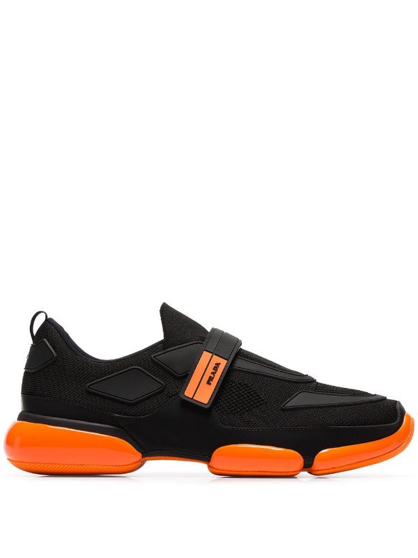 black orange shoes