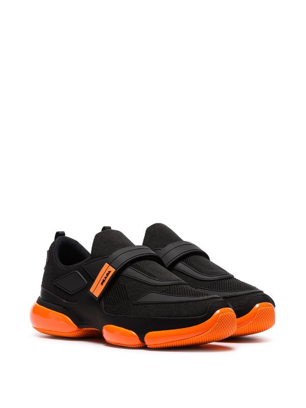 black and orange prada shoes