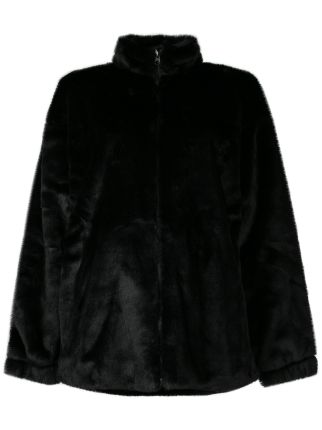 adidas black fur jacket