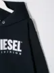 Diesel Kids كنزة بغطاء رأس وشعار مطرز
