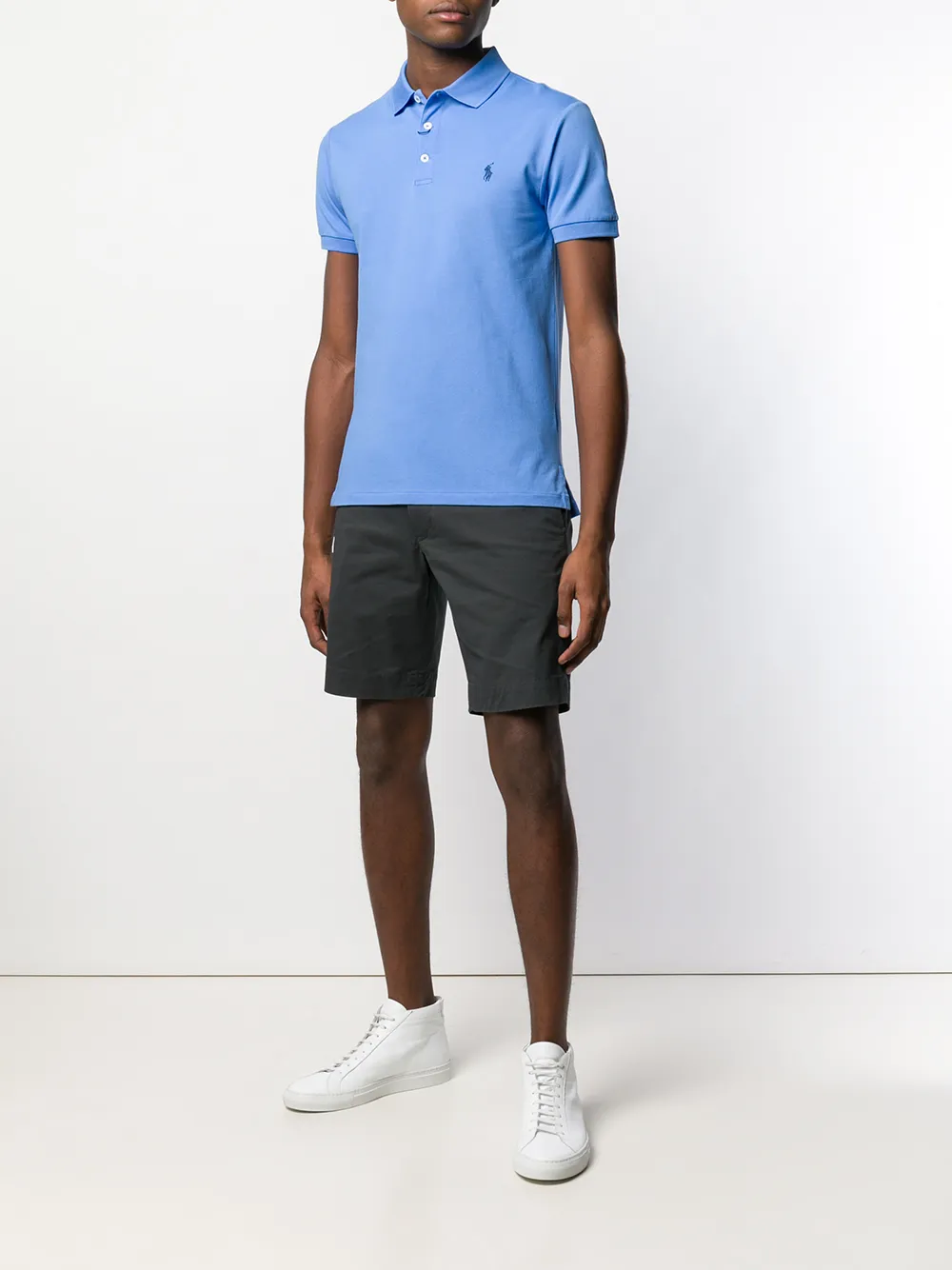 фото Polo ralph lauren рубашка-поло с вышитым логотипом