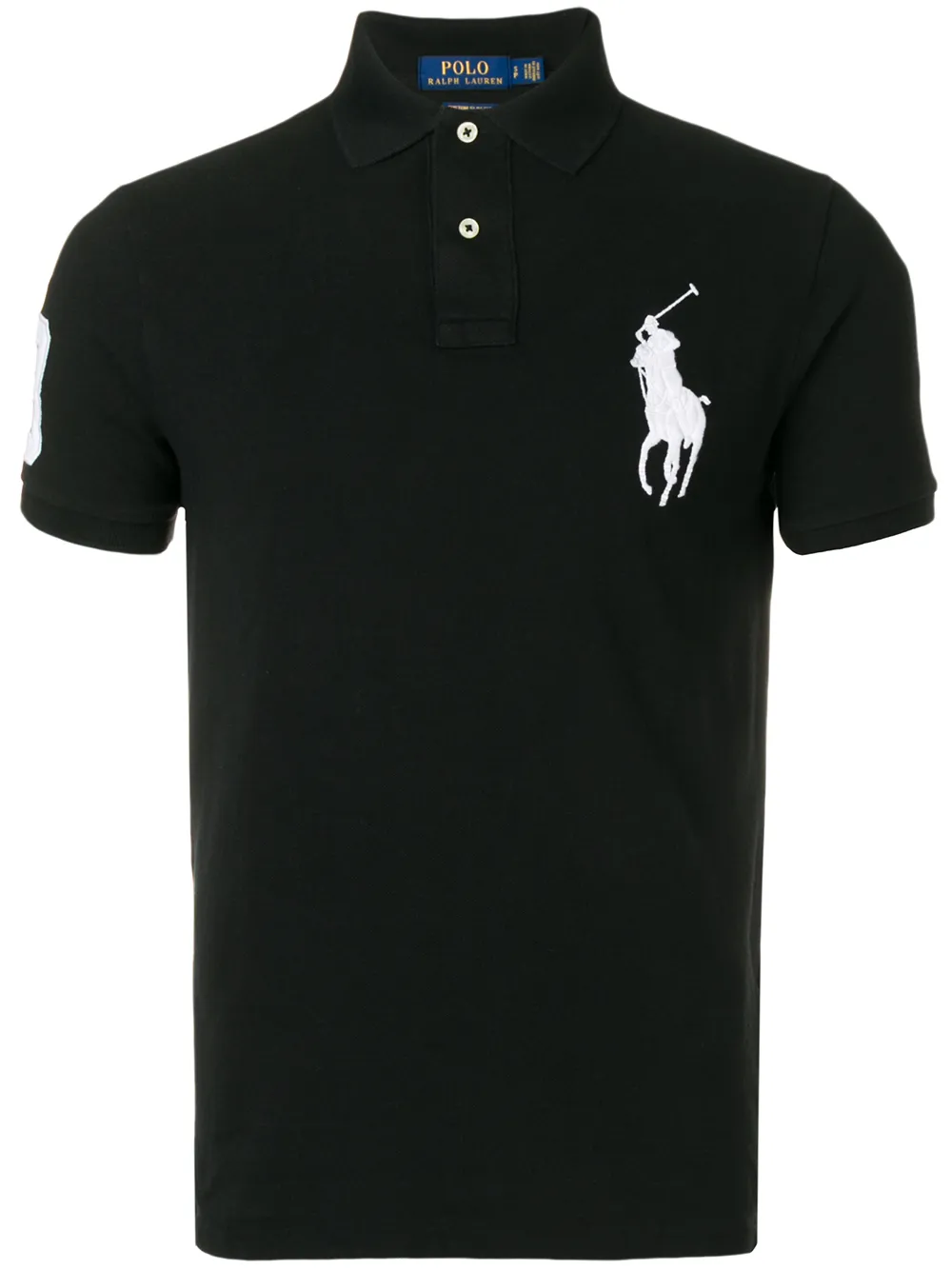 Polo Ralph Lauren logo embroidered polo shirt | Black | Image 1