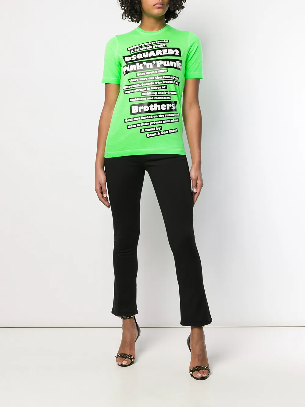 DSQUARED2 'Pink N Punk' T-shirt Groen