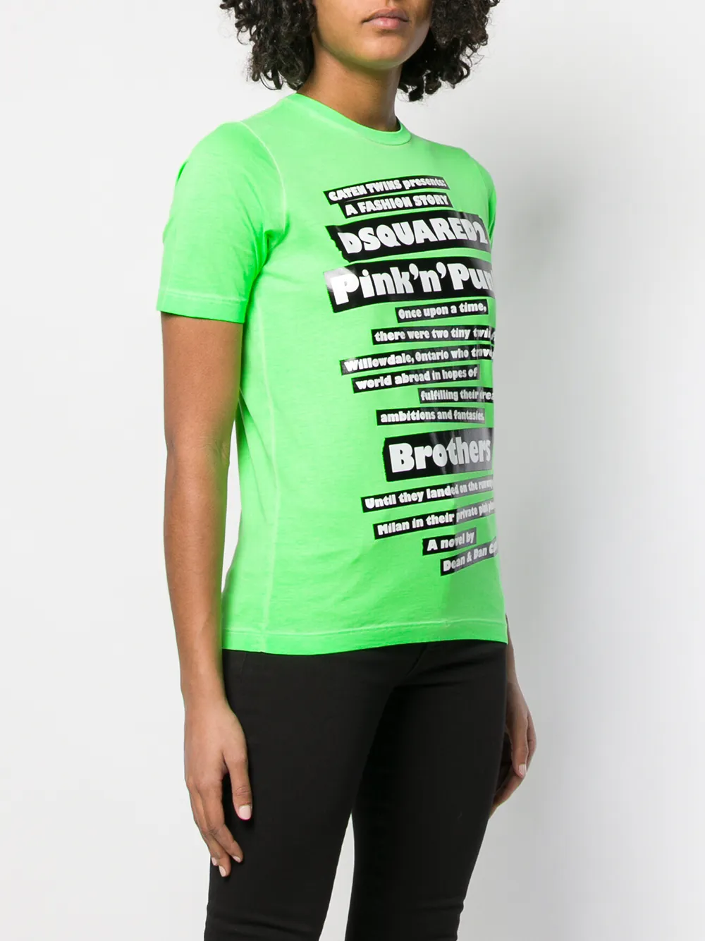 DSQUARED2 'Pink N Punk' T-shirt Groen