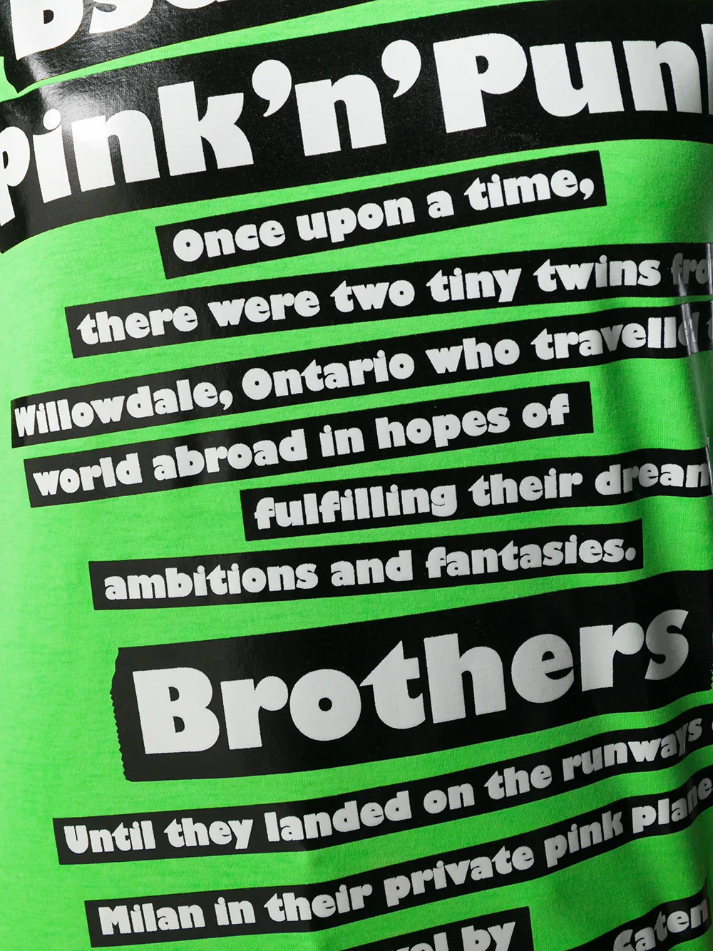 DSQUARED2 'Pink N Punk' T-shirt Groen