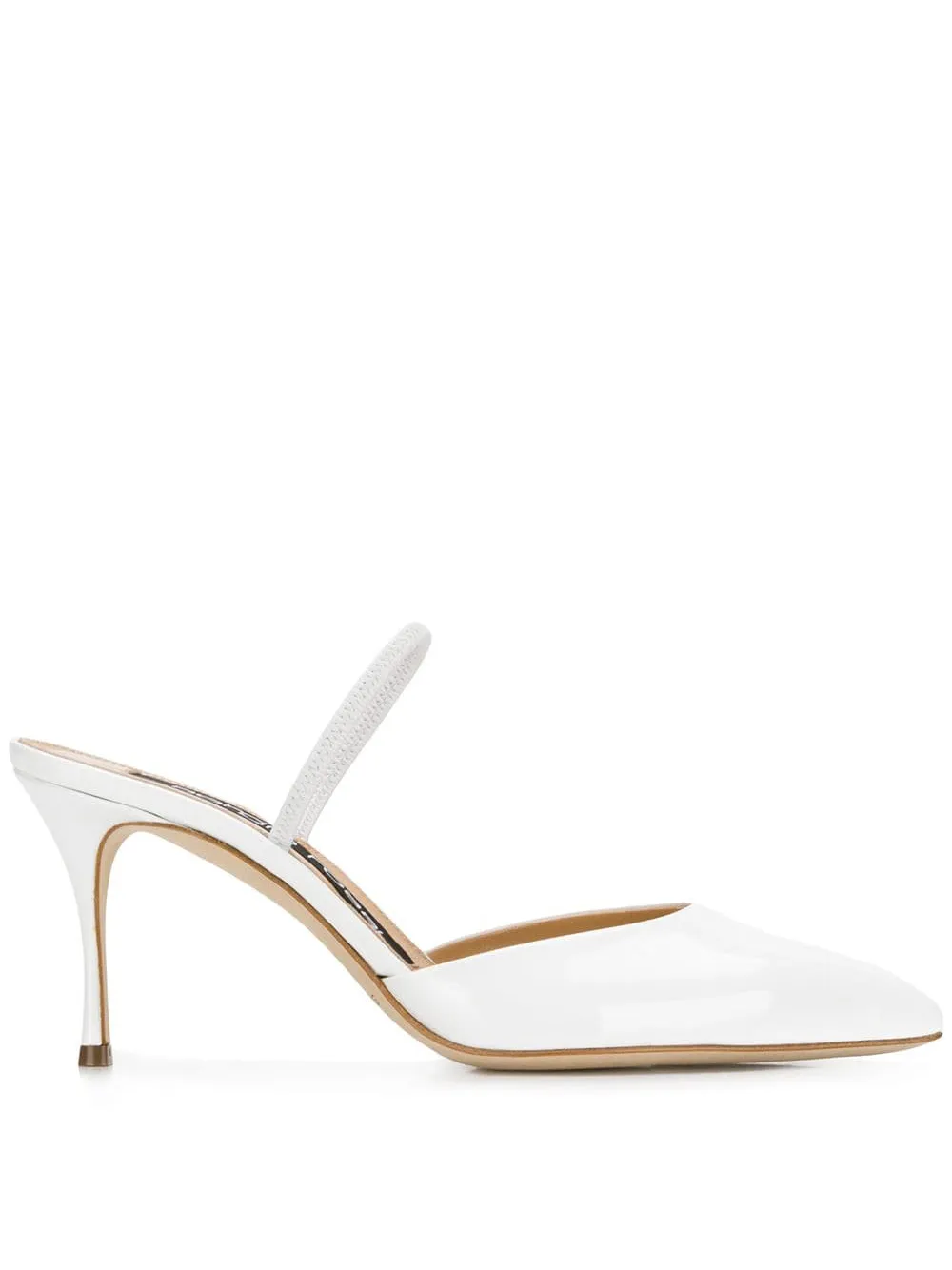 

Sergio Rossi ankle strap mules - White