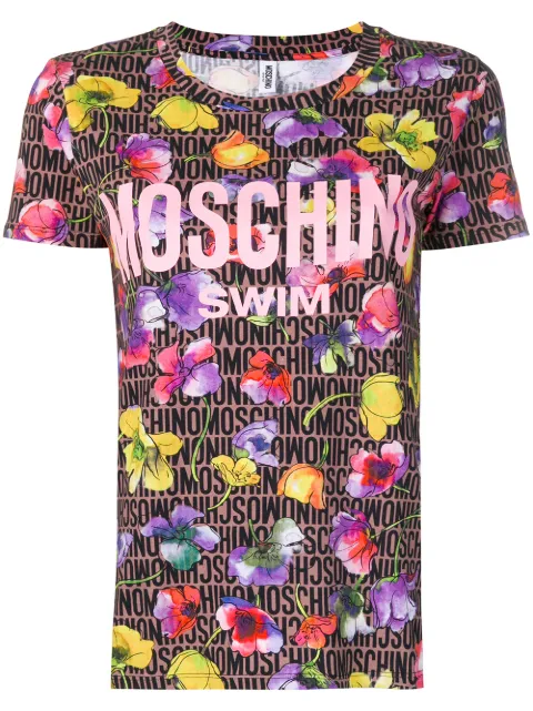 Moschino logo bear print T-shirt