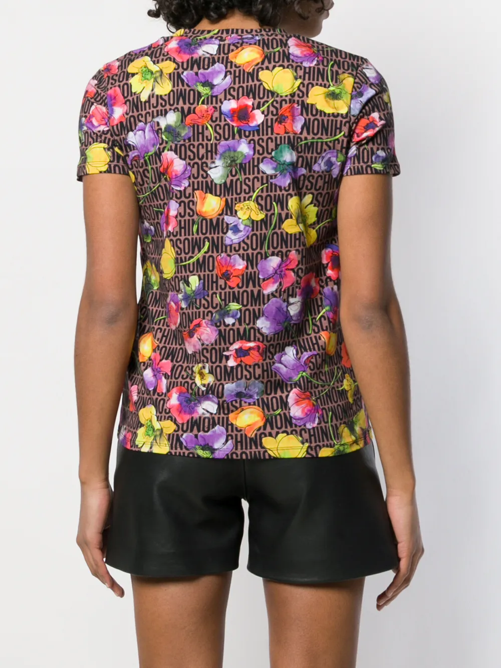 Moschino T-shirt met logobeer print Bruin