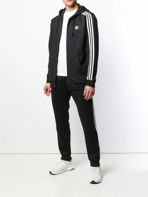 Adidas 3-Stripes zipped hoodie black DV1551 - Farfetch