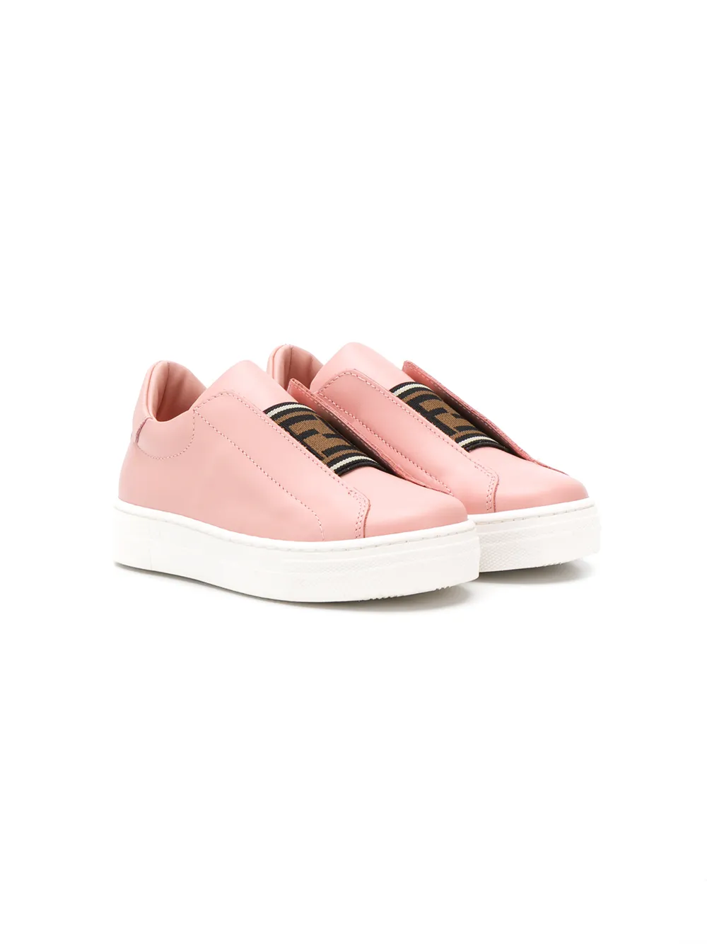 Fendi Kids кроссовки с ремешком и логотипом Fendi Kids кроссовки с ремешком и логотипом