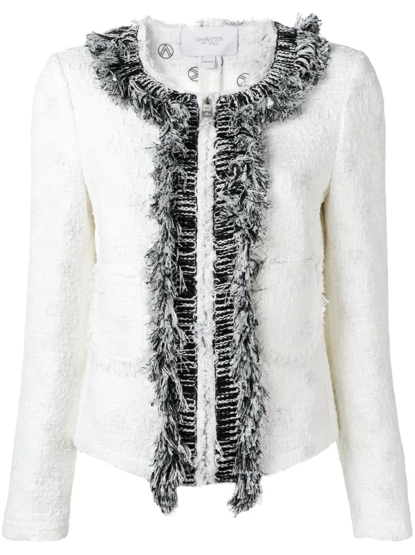 frayed tweed jacket