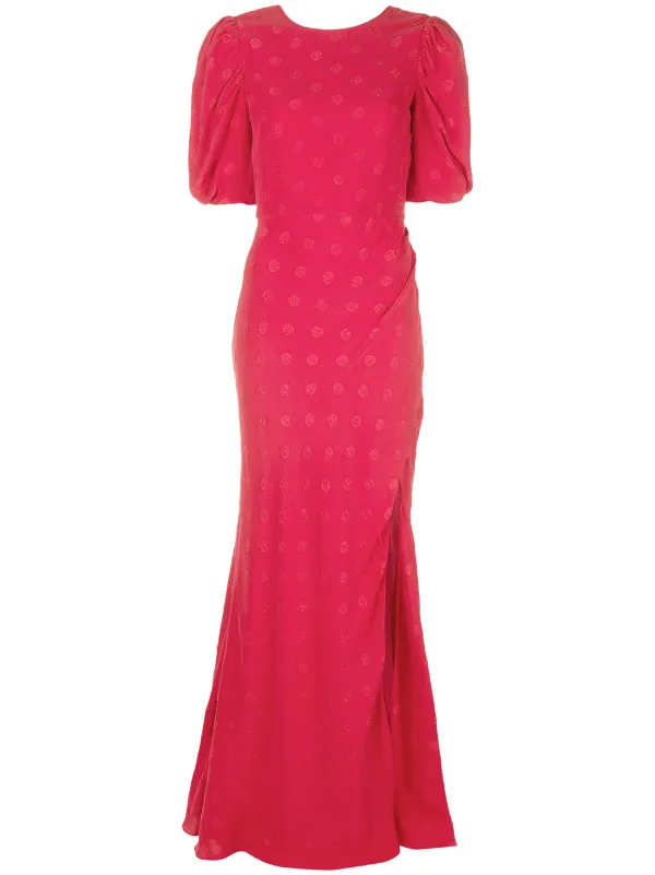 polka dot evening gown
