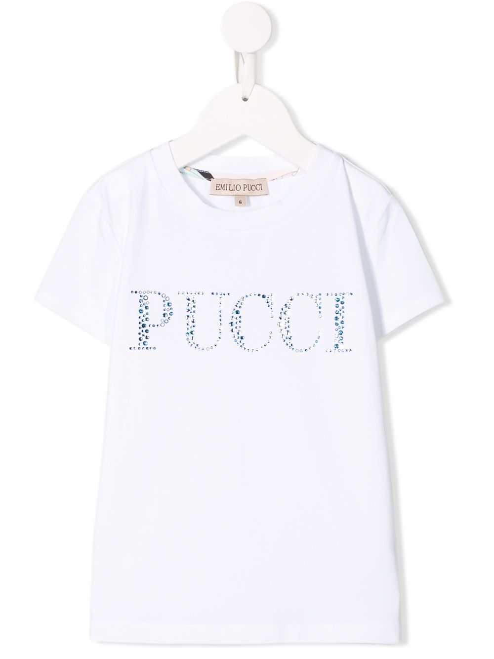 фото Emilio Pucci Junior футболка с логотипом и заклепками