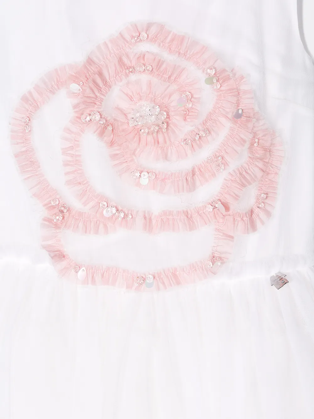Simonetta Jurk met rozen borduursel Wit