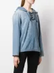 Saint Laurent Jeans-Kapuzenoberteil in Distressed-Optik