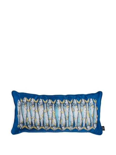 Fornasetti Sardine silk cushion