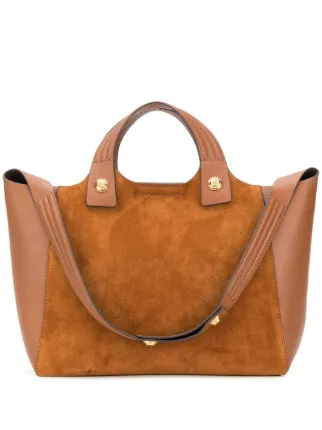 rory shearling mini tote