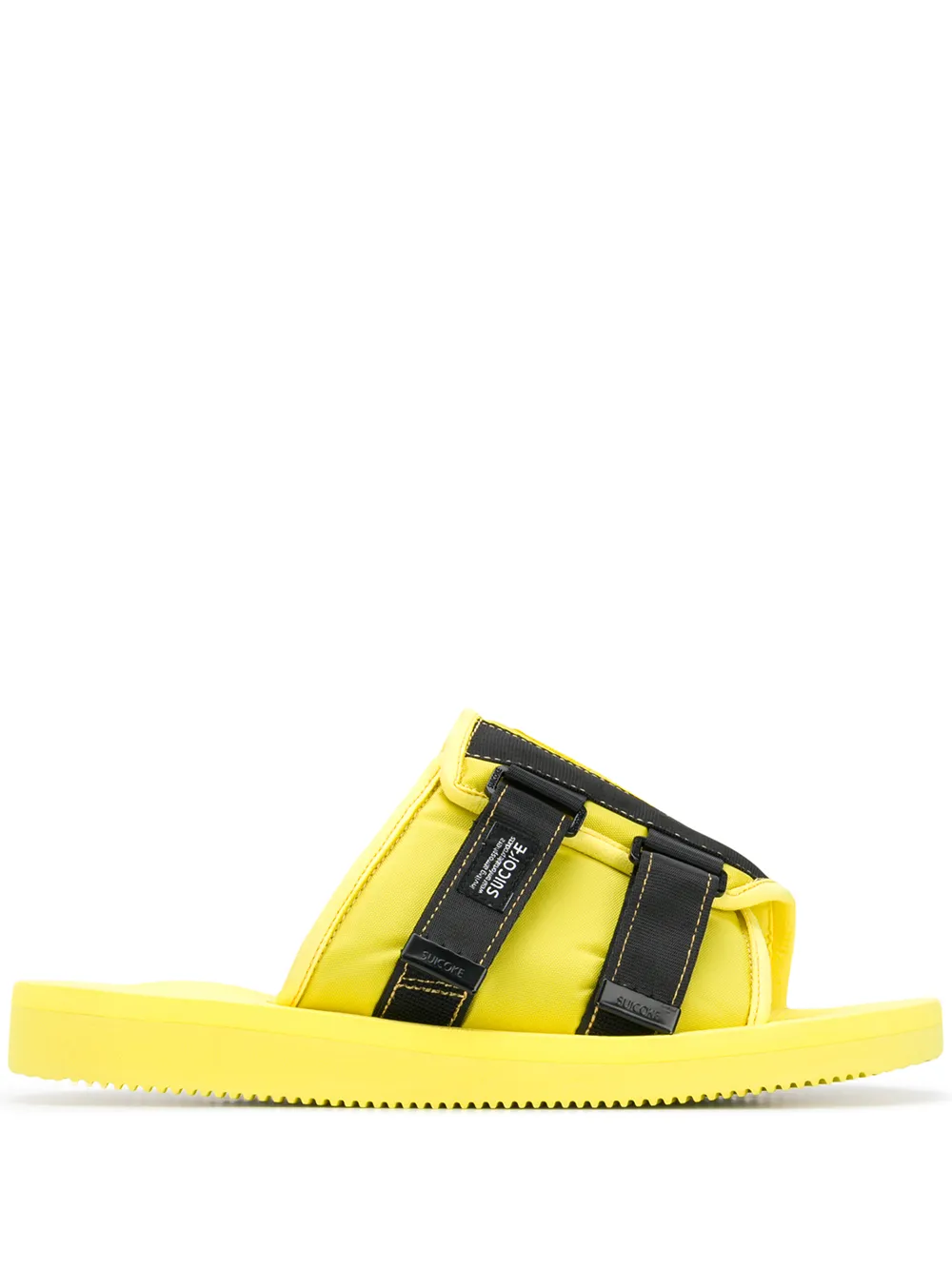 Palm Angels Slippers PALM ANGELS STRAP-EMBELLISHED SLIDES - YELLOW