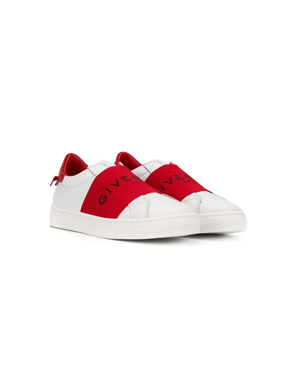 Click to view more detailed imagery on our partner's website Givenchy Kids' Logo Strap Sneakers In White