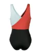 الصورة 2 من Solid & Striped ثوب سباحة متباين اللون